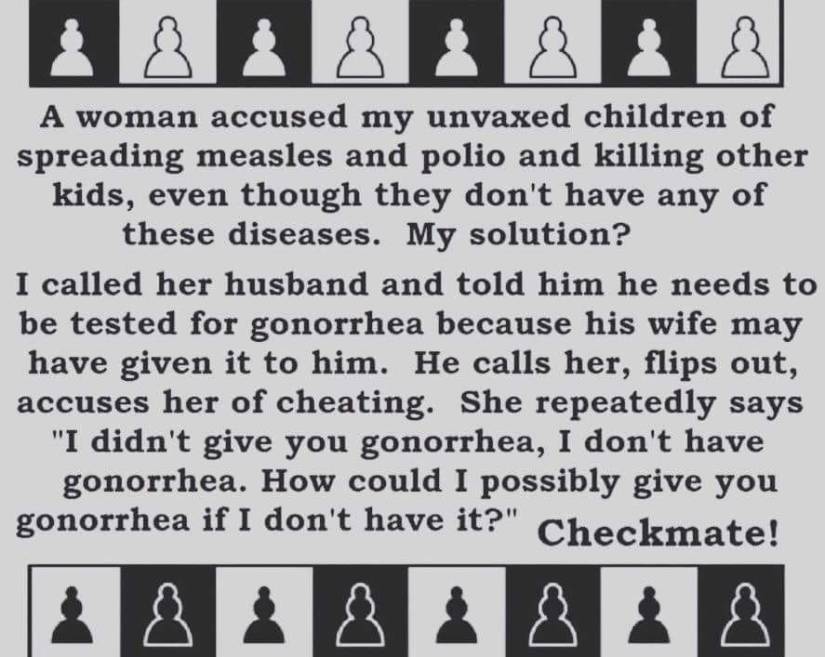 vax cheat checkmate